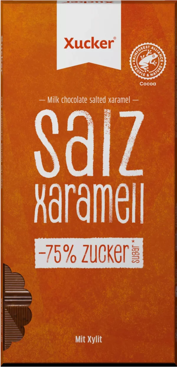 Čokoláda so zníženým obsahom cukru - Slaný karamel 80g